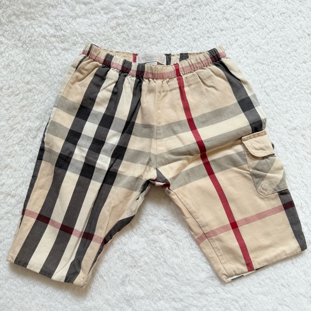 Burberry baby boy infant 3m shorts pants Nova Check newborn bottoms beige